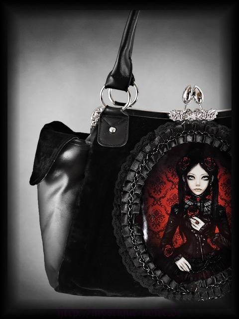Neo Victorian Gothic Doll Bag - red - Mystique Noire Gothic Shop